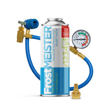 FROSTMEISTER 3in1 400ml - Dose R1234yf + Schlauch mit Manometer + Adapter VERSORGUNGSSATZ FÜR SONNENDIENSTLICHE LUFTBETRIEB