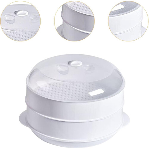 Microwave Steamer, Vegetable Steam Shell for The Microwave Heating Shell for Food, Multi, double layer 2