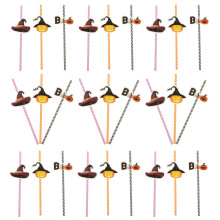 72 Stuks Halloween Drinkrietjes Papieren Rietjes
