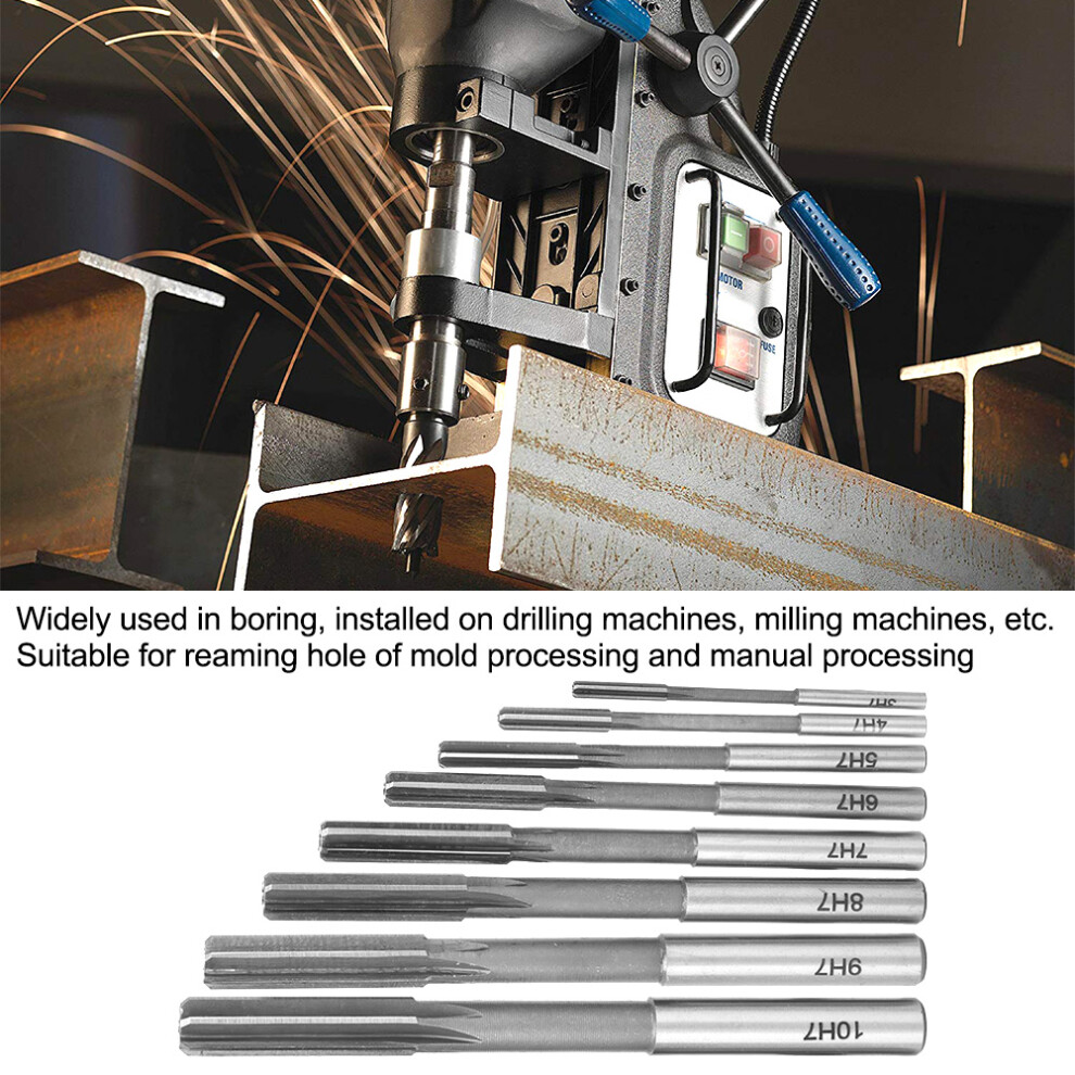 8Pcs Straight Shank H7 Reamers - Versatile Tools for Metal & More-image-OPC-PN2DVJN-NEW