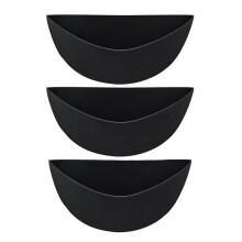 3PCS 12 Inch Half Round Planter Liners Fabric Plant Liners Half Circle Flower Basket Liners Replacement Felt Liner
