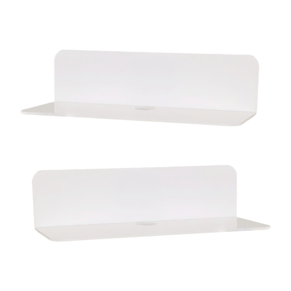 Pack Of 2 Strong Adhesive Floating Metal Shelves Wall Mounted 7754000400676