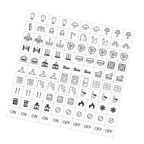 Switchs Panel Sticker Switchs Panel Label Decal Light-black
