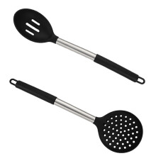 Spumieră din silicon de calitate profesională pentru temperaturi ridicate, sigură pentru vase antiaderente, cu design rustic contemporan și