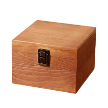 Wooden Storage Box Hinged Lid Wedding Gifts-S Retro Color