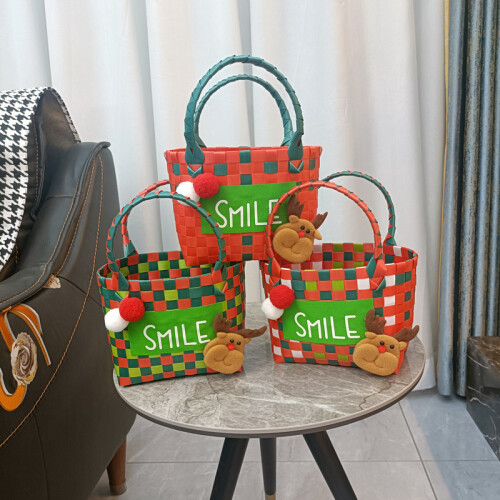 Customizable Plastic Woven Decorative-Red Red Red Red Red 2