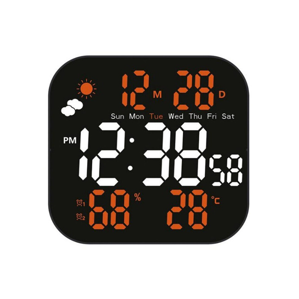 Bedside Digital Clock Loud Alarm Clock For- Orange1 White/Light 7754000400966
