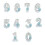 Fantasy Winter Snowflake Theme Birthday Number Candle For-7 3