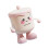 Miniature Office Desk Container With Sealed Cover Plastic-Pink 1