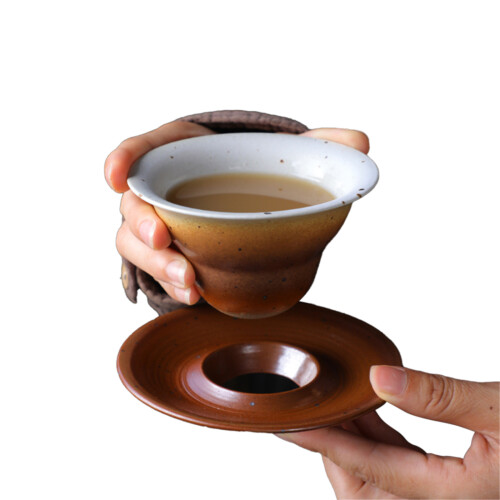 Sancai Glazed Porcelain Gaiwan Τσαγιέρα Σετ Αυτοκόλλητων Διακοσμητικών Γάντζων Τοίχου Κομψό