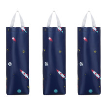 Suporte de parede para sacolas plásticas em lona resistente, que economiza espaço, com design de limão, ideal para decoração de cozinha e casa.