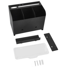 Organizador de condimentos com vários compartimentos, suporte para estação de café para bancada de cozinha, soluções de armazenamento