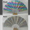 Plastic Hand Held Folding Fan Chinese-rainbow. Black fan frame 4