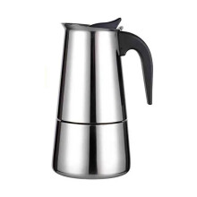 Italiaanse espressomachine, espresso latte percolator, roestvrijstalen koffiemachine, duurzaam en roestbestendig, hittebestendige binnenbekleding,