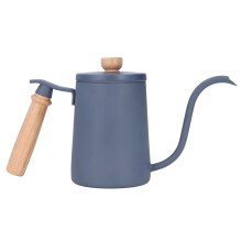 Ergonomischer Holzgriff, Edelstahl 304, Schwanenhals-Kaffeekessel, kompakte Größe für Camping, präzise Ausgießkontrolle
