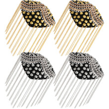 4Stk Metall Schulterepauletten Punk Ketten Accessoires