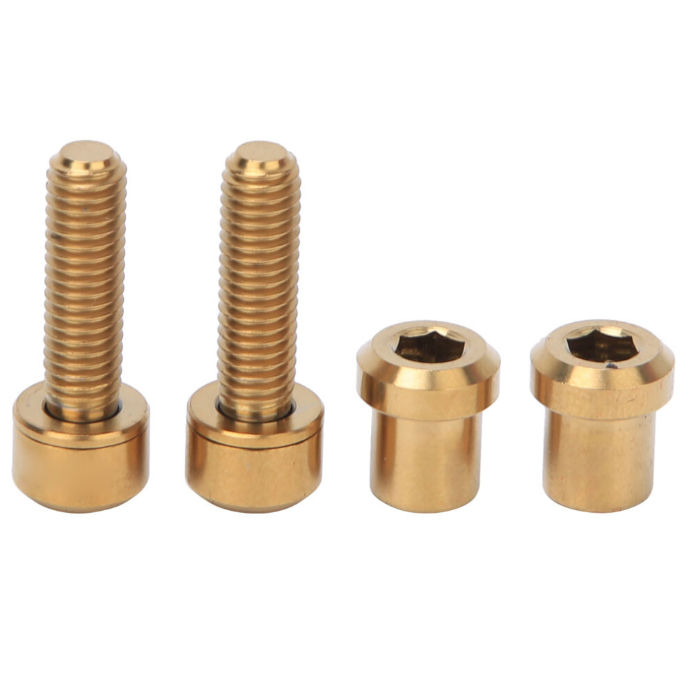 4Pcs Titanium Alloy M5x18 Stem Screws Set For Carbon Fiber Bikes, Gold 8391362409665