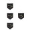 4 Pin Display Pennant Emaille Badge Zwart M 4