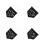 4 Pin Display Pennant Emaille Badge Zwart M 7
