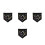 4 Pin Display Pennant Emaille Badge Zwart M 5