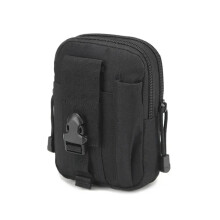 Outdoor Men Waist Pack Bag Pouch Waterproof Tactical Military Sport Hunting Belt Nylon Mobile Phone Bags Travel Tools(Black)