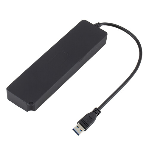 7-Port USB 3.0 Hub Splitter mit Ein/Aus-Schalter – Schwarz, 17*4,5*2 cm 1