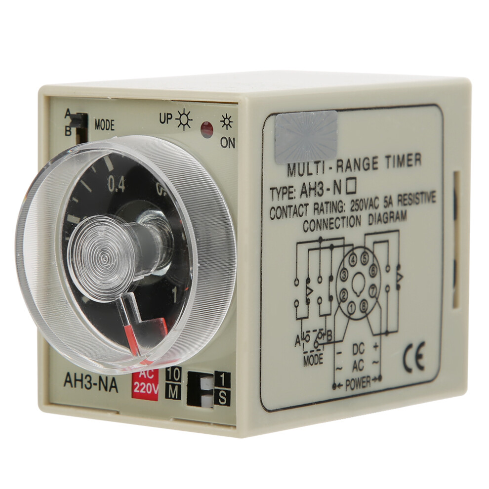 Multi-Time Ah3 Relay 1S To 10Min Ac220v A/B Modes 8-Pin High-Conductivity 4991362412302