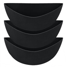 3 Pcs 16 Inch Half Round Planter Liner Felt Wall Hanging Basket Flower Pot Liner, Fiber Plant Basket Accessories