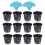 12Pcs Nursery Cups with 10 Labels Plastic Net Mesh Pots Seedlings 1