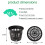 12Pcs Nursery Cups with 10 Labels Plastic Net Mesh Pots Seedlings 2