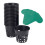 12Pcs Nursery Cups with 10 Labels Plastic Net Mesh Pots Seedlings 3