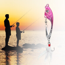 Zinklegierung drehender Federangelschleppbaterie 8 cm pink 11 g Schwimmfutter