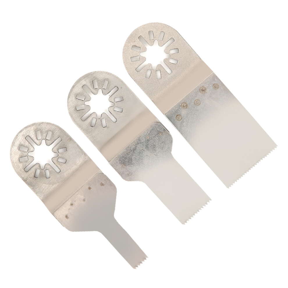 3Pcs Oscillating Saw Blade Set Stainless Steel 10Mm/20Mm/34Mm 7891362413101