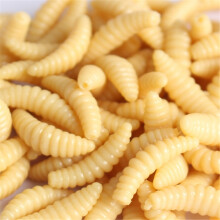 50Pcs Bread Insect Soft Fishing Lures Artificial Maggots-Yellow