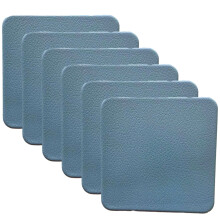 Rechthoekige leren labels, waterdicht, antislip, van imitatieleer met reliëf voor knutselprojecten.