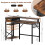 120cm Home Computer Desk Office with Storage Shelf Metal Frame 6