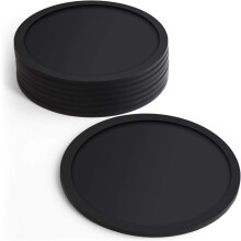 Silicone Drink Coasters, Non Slip & Heat Resistant Mats For Glass, Wood, And Stone Tables, Catch Condensation & Spills, Easy To Clean, Anti St