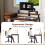 120cm Home Computer Desk Office with Storage Shelf Metal Frame 12