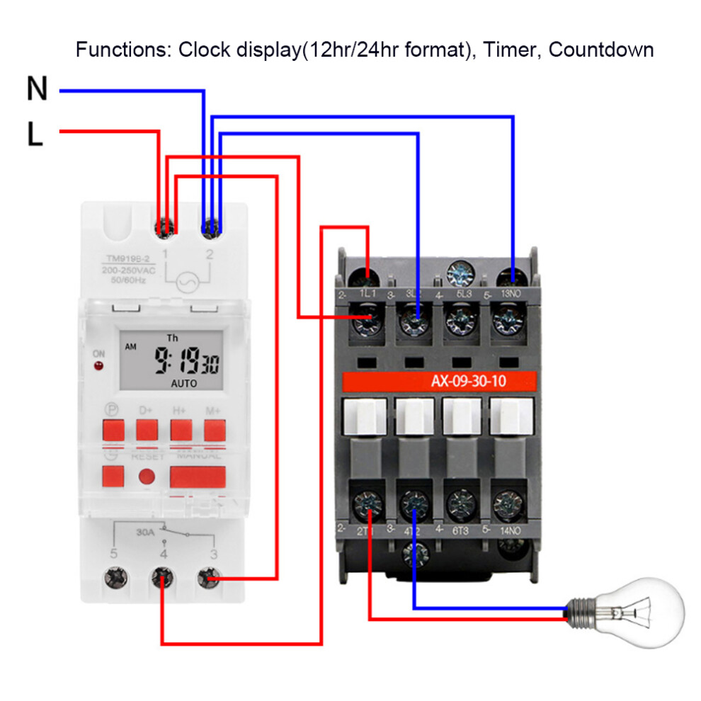 Tm919b-2 200-250V Ac 30A Digital Programmable Timer Switch 4071362413902