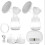USB Electric Dual Suction Breast Pump – Adjustable, White, 10.5x8cm 2