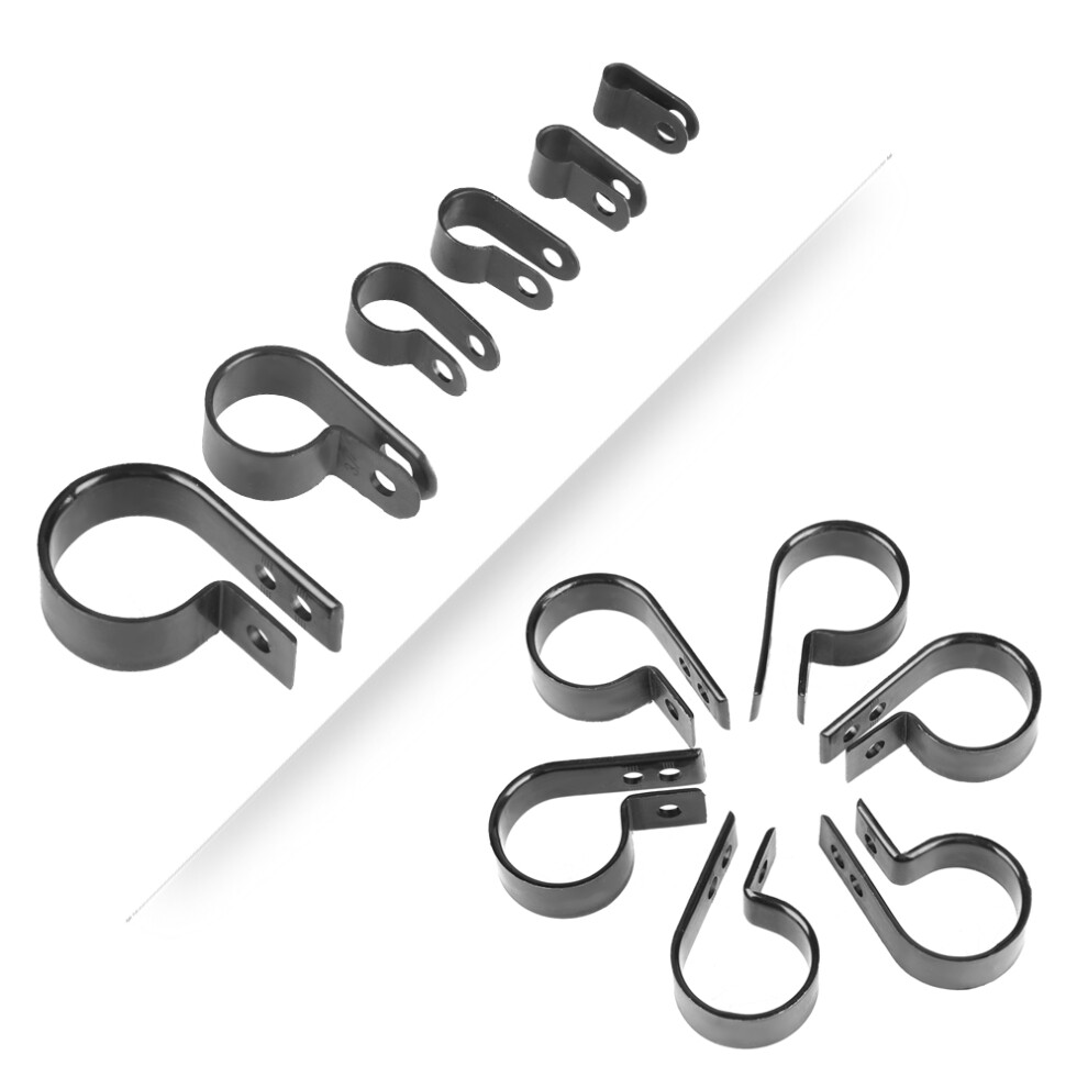 Versatile 200Pcs Black Nylon P Clips Kit For Cable And Pipe Management 7641362414772