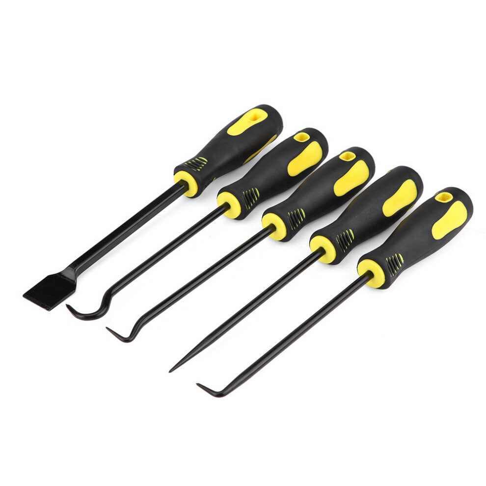 9Pcs Aluminum Gasket Scraper Pick Hook Set Lightweight, Yellow & Black 9441362414851