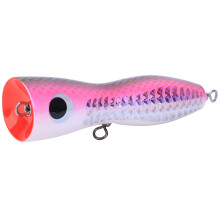 Großer Holzzappelköder 17 cm Topwater Meeresangeln Köder Pink Orange Gelb