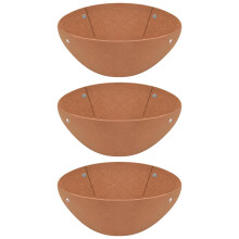Flower Basket Liners | Hanging Liners for Baskets, Hanging Liners, 3 Pieces Felt for Growing Decorations Garden Indoor Balcony Yard Brown L