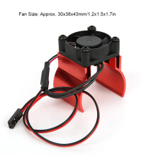 Motor-Kühlkörper Lüfter 1/10 RC Auto Aluminiumlegierung Rot 35-36mm