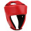 Red Large Sanda Boxing Helmet - PU Leather Adjustable Wide View 2