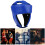 PU Leather Adjustable Boxing Helmet for Sanda Kickboxing Blue Large 9