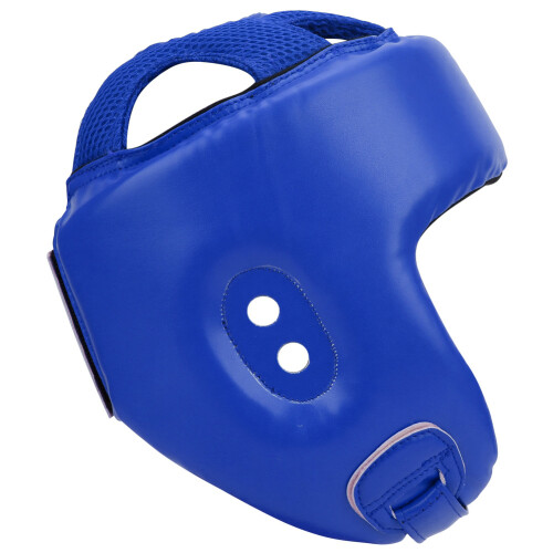 Kickboxing Training Helmet Blue Small PU Leather Adjustable Head Guard 2