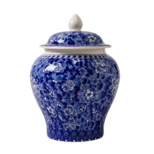Vaso in porcellana con coperchio per uso decorativo, decorazione in stile Chinoiserie, materiale ceramico, moderno lusso, complemento d'arredo,
