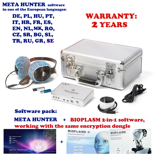 Meta Hunter 4025 NLS Bioresonansscanner, Diagnostik og Terapi, Version 2025 + Bioplasm 2 i 1 Software